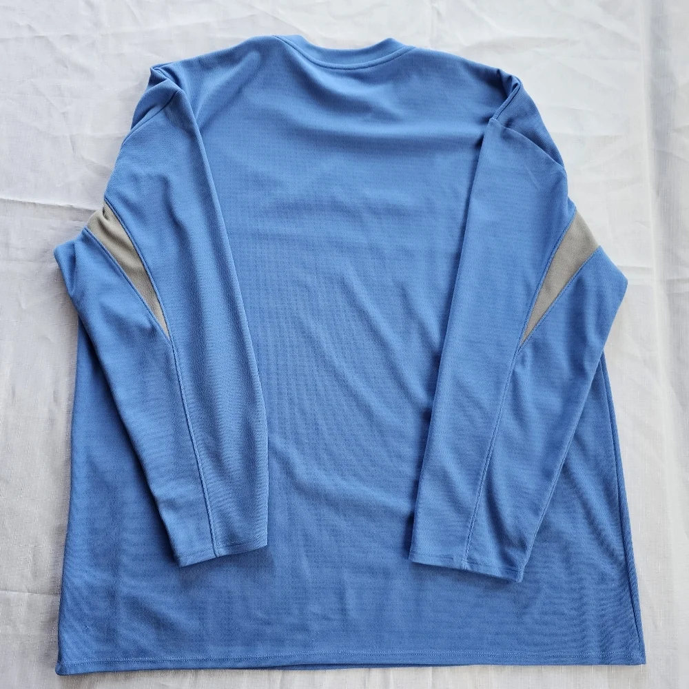 NFL Team Apparel Detroit Lions Mens 2XL Blue & Gray Long Sleeve Shirt Football - Picture 8 of 8